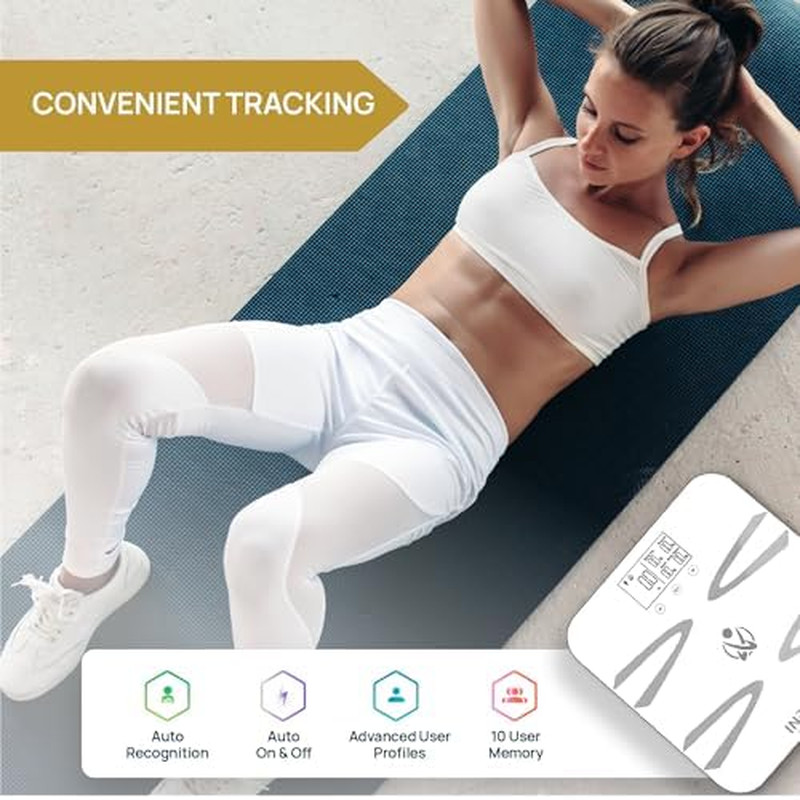 Body Analyzer Scale & Digital Kitchen Scale Fitness Bundle, Complete Body Compos