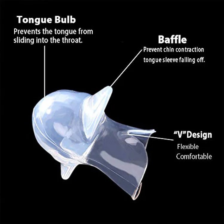 Anti Snore Mouthpiece Silicone Tongue Retainer Sleep Apnea Aid Stop Snoring