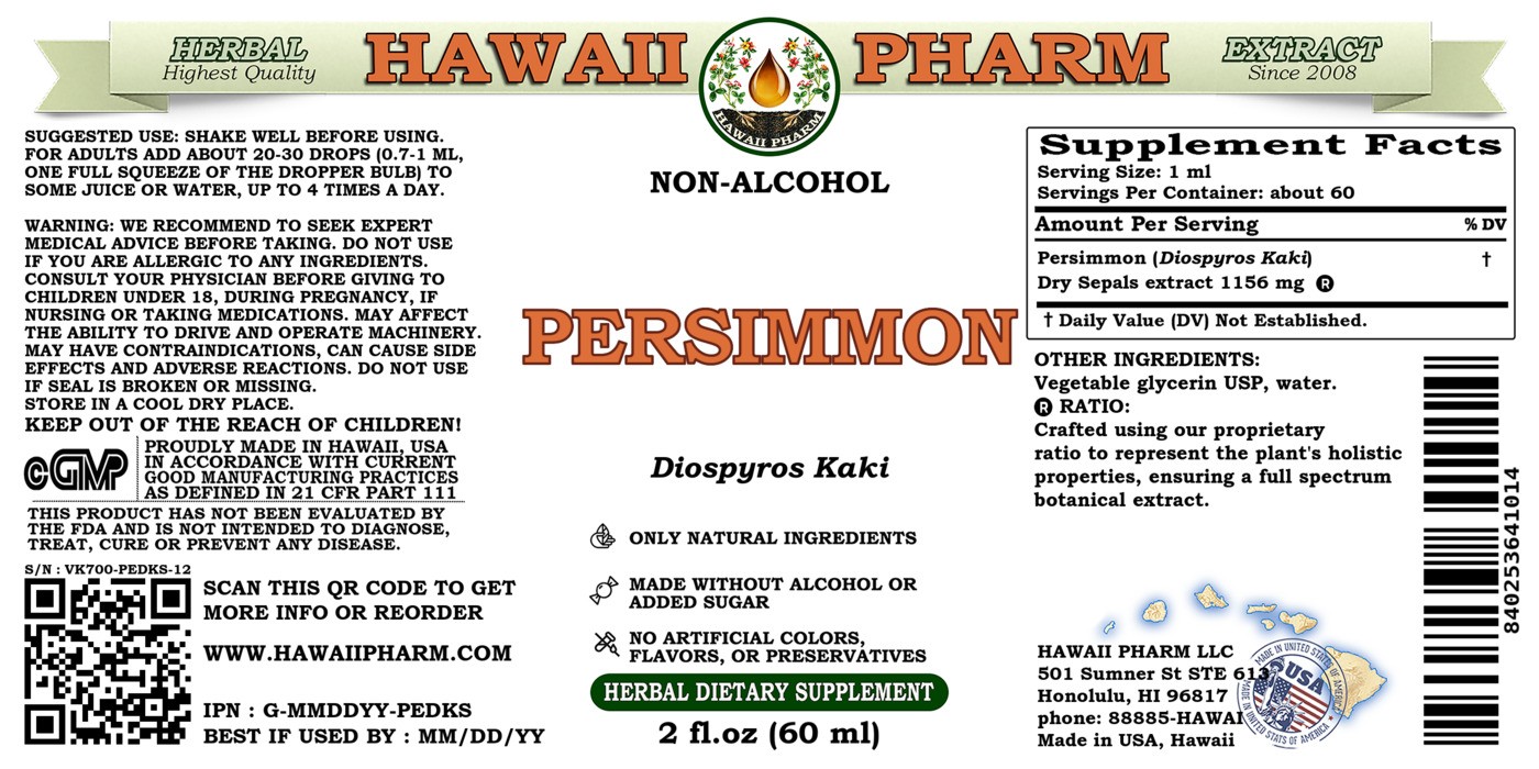 Persimmon Liquid Extract, Dried sepals (Diospyros Kaki) Tincture