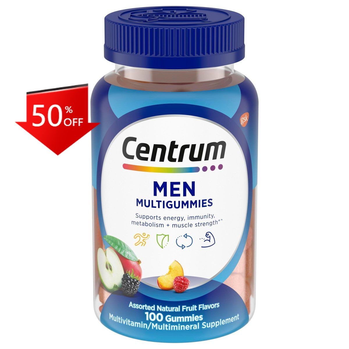 Centrum Men’s Multivitamin Gummies – 100ct: Certified Gluten-Free, NSF