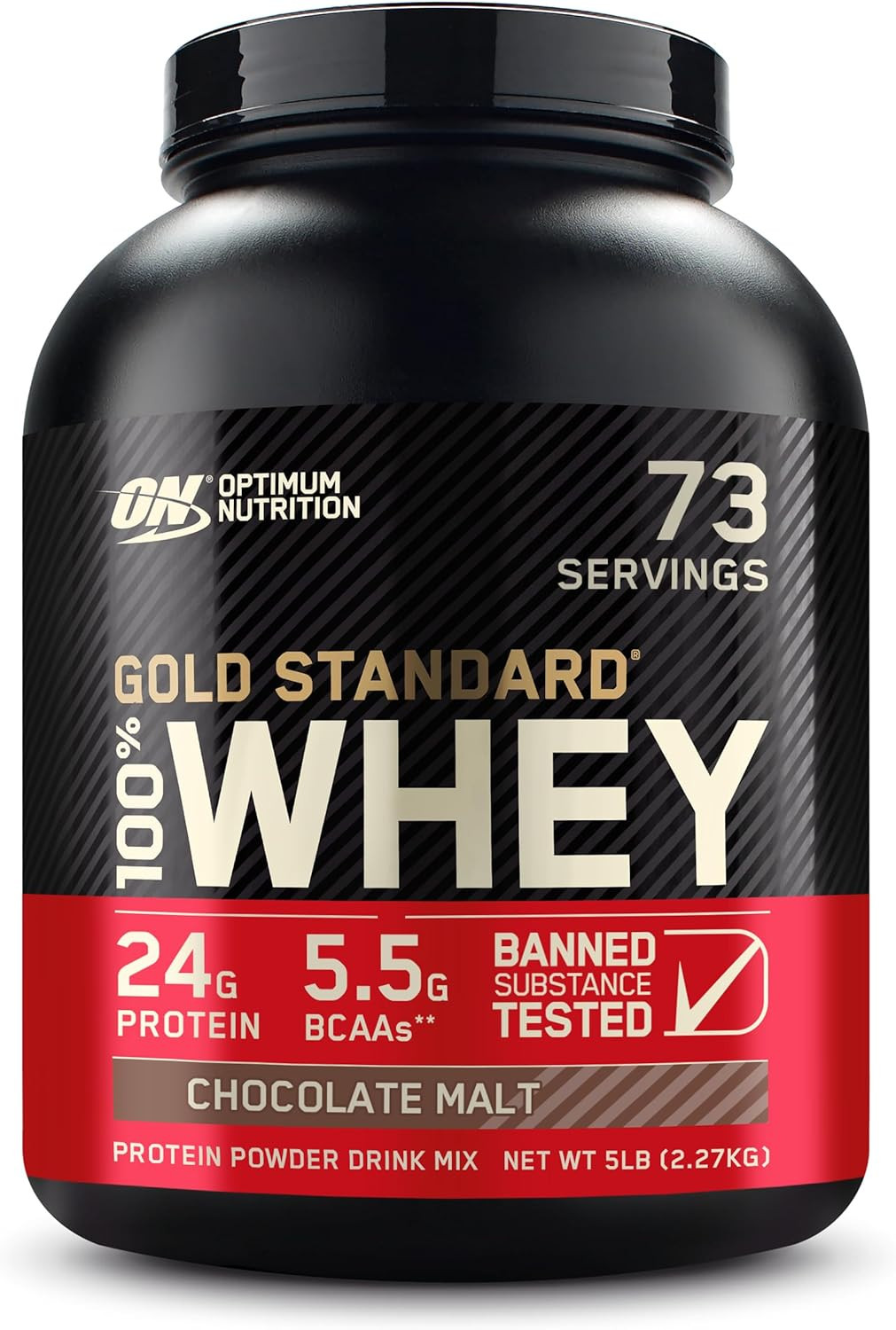 Gold Standard 100% Whey Protein Powder, Chocolate Malt, 5 Pound (Packaging May V