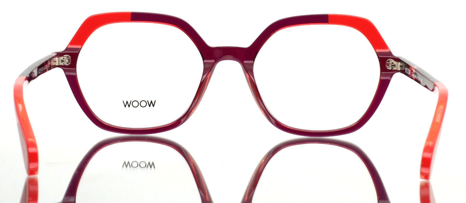WOOW Show Up 2 2218 Bicolor Red and Pink Womens Eyeglasses 52-19-140 ‘AS-IS’