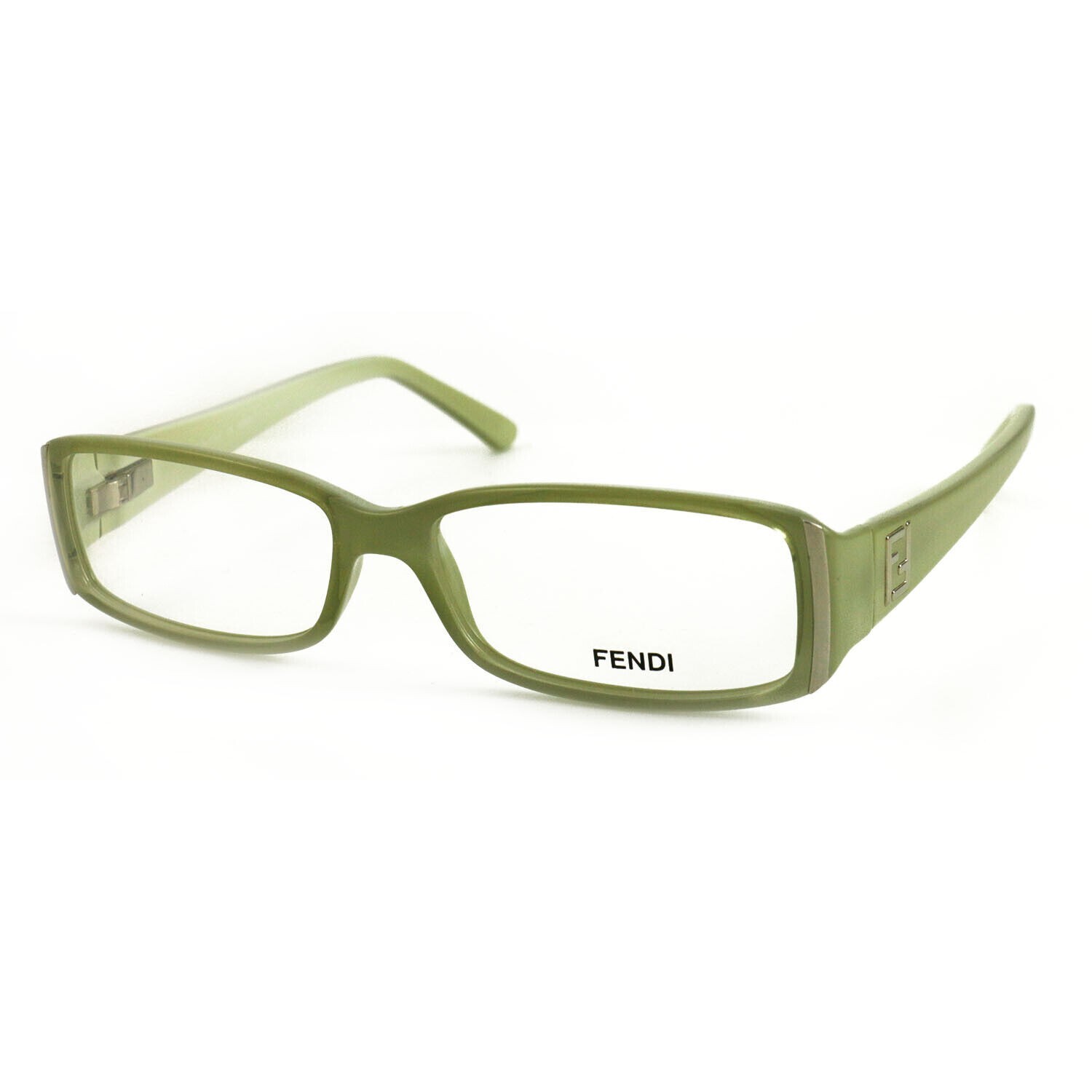 Fendi Womens FF862 337 Sage Green Rectangle Eyeglasses Frames 53 x 14 x 130