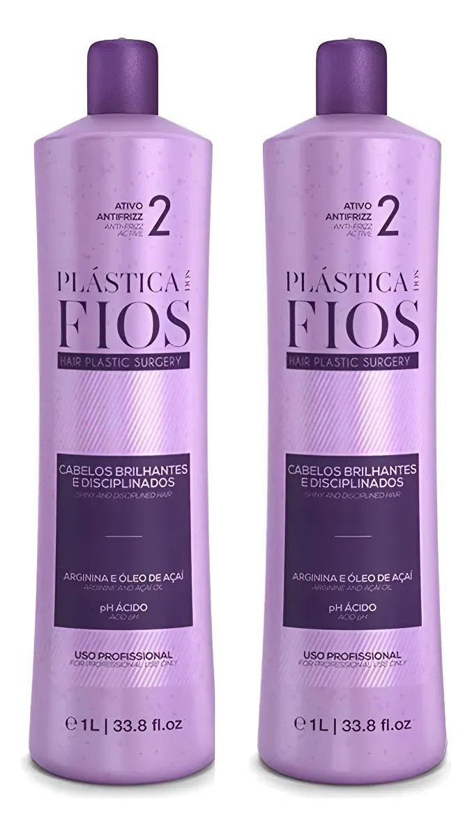 Alisador de cabelo brasileiro queratina Cadiveu Plastica dos Fios 2uni de 1 lts