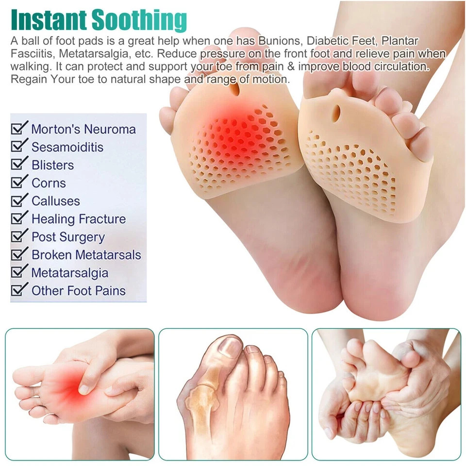 2Pcs Silicone Bunion Toe Corrector Orthotics Straighter Separator Pain Relief