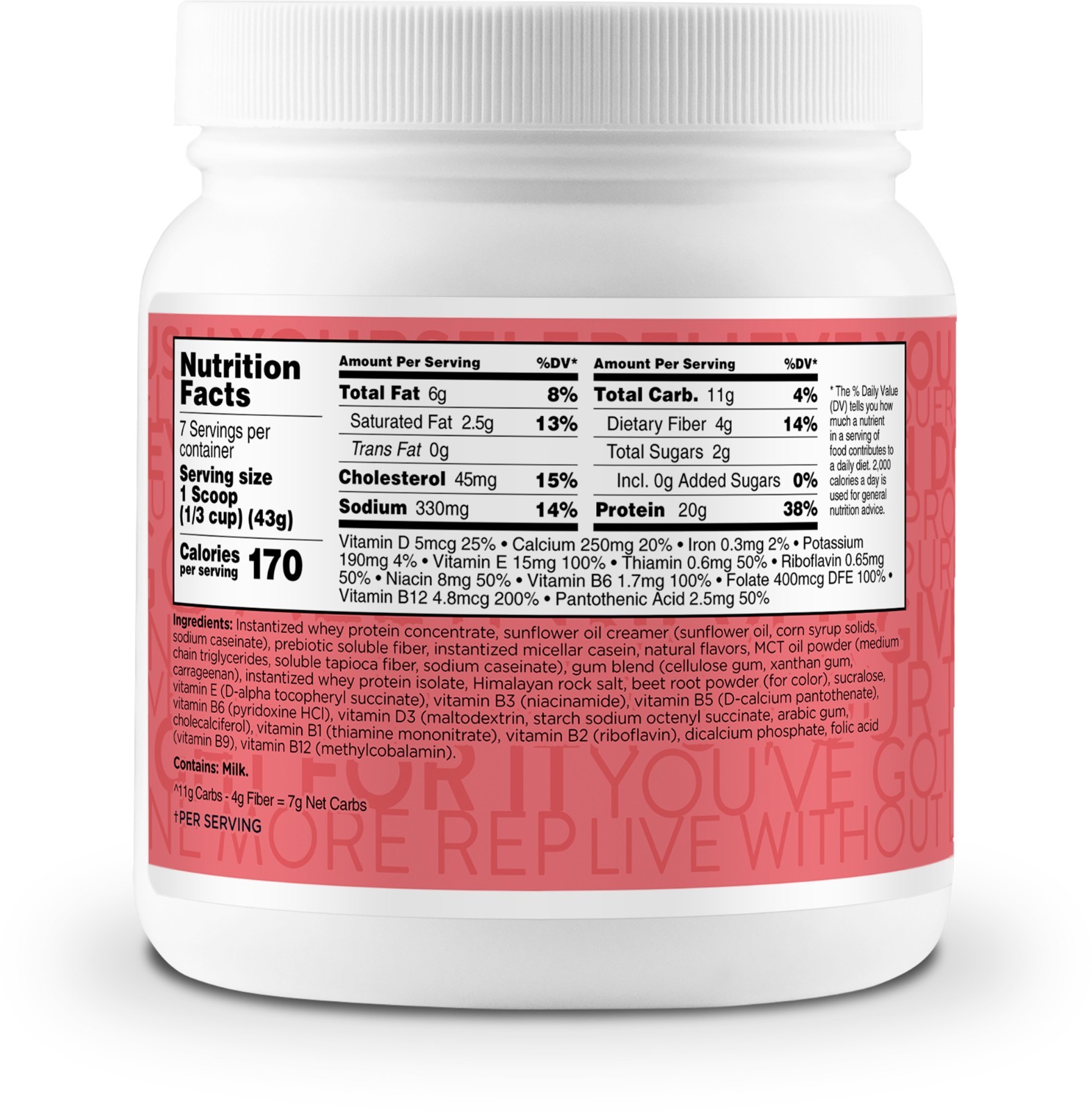 TransformHQ Meal Replacement Shake Powder 7 Servings (Strawberry & Cream)