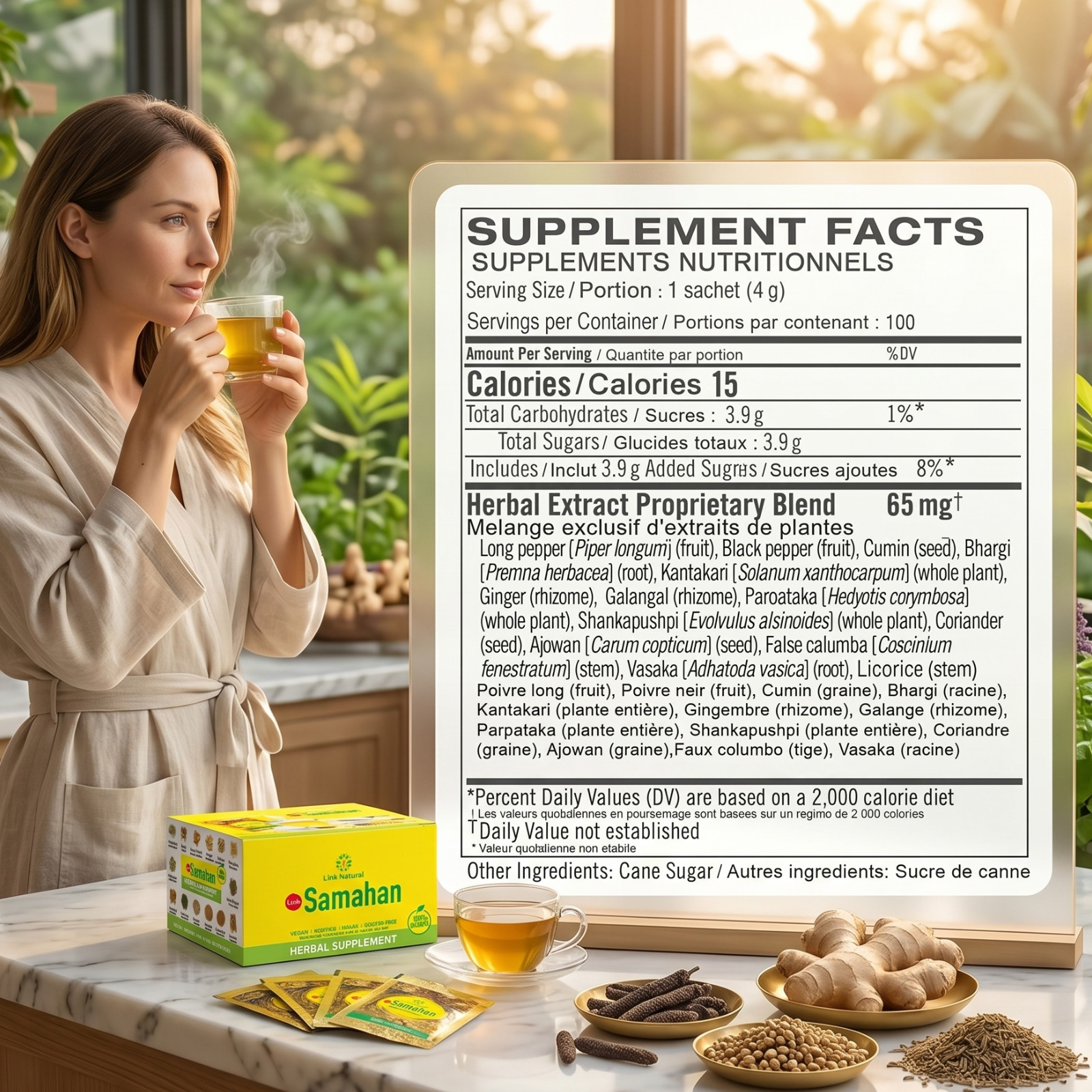 Link Samahan Herbal Tea Sachets Natural Ayurvedic Immunity Drink For Cold Relief