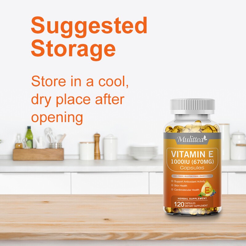 Vitamin E 1000 Iu Capsules 670mg – Supports Skin, Hair, Immune and Eye Health