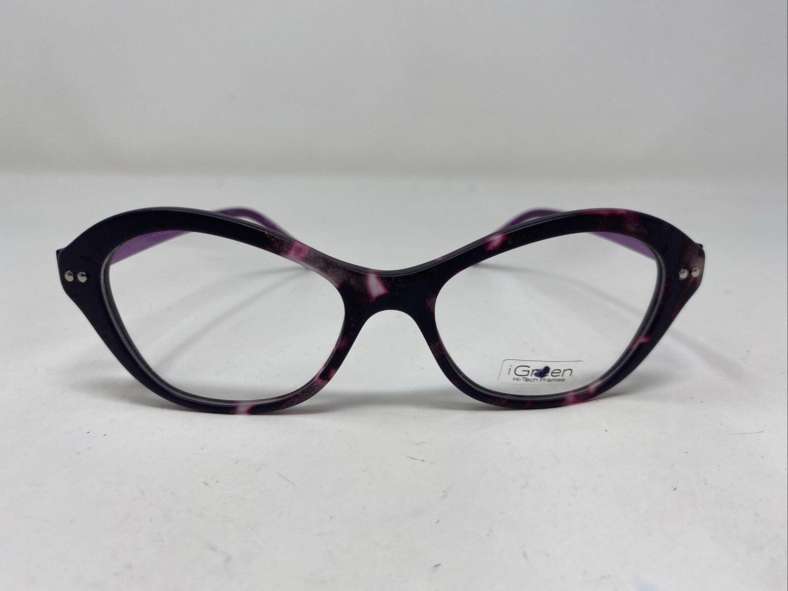 iGreen Italy V4.45 C12M 49-17-135 Purple Tortoise Full Rim Eyeglasses Frame -867
