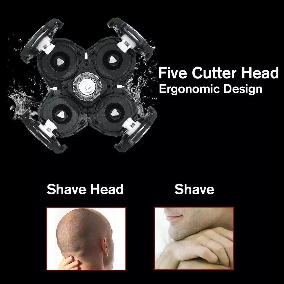 2X 5Blades Floating Shaving Bald Replacement Shaver Head For Electric Razors