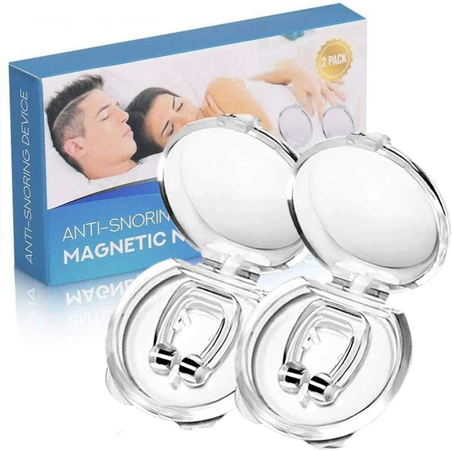 Anti Snore Magnetic Silicone Nose Clip Stop Snoring Apnea Aid Sleep Device