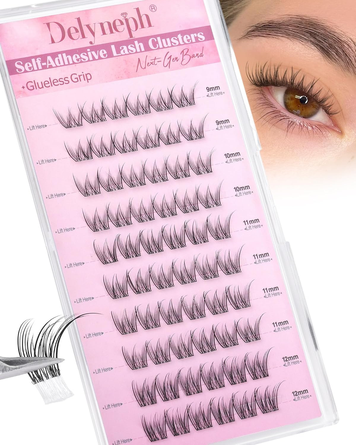 Natural Self-Adhesive Eyelash Clusters – Short Wispy Extensions by