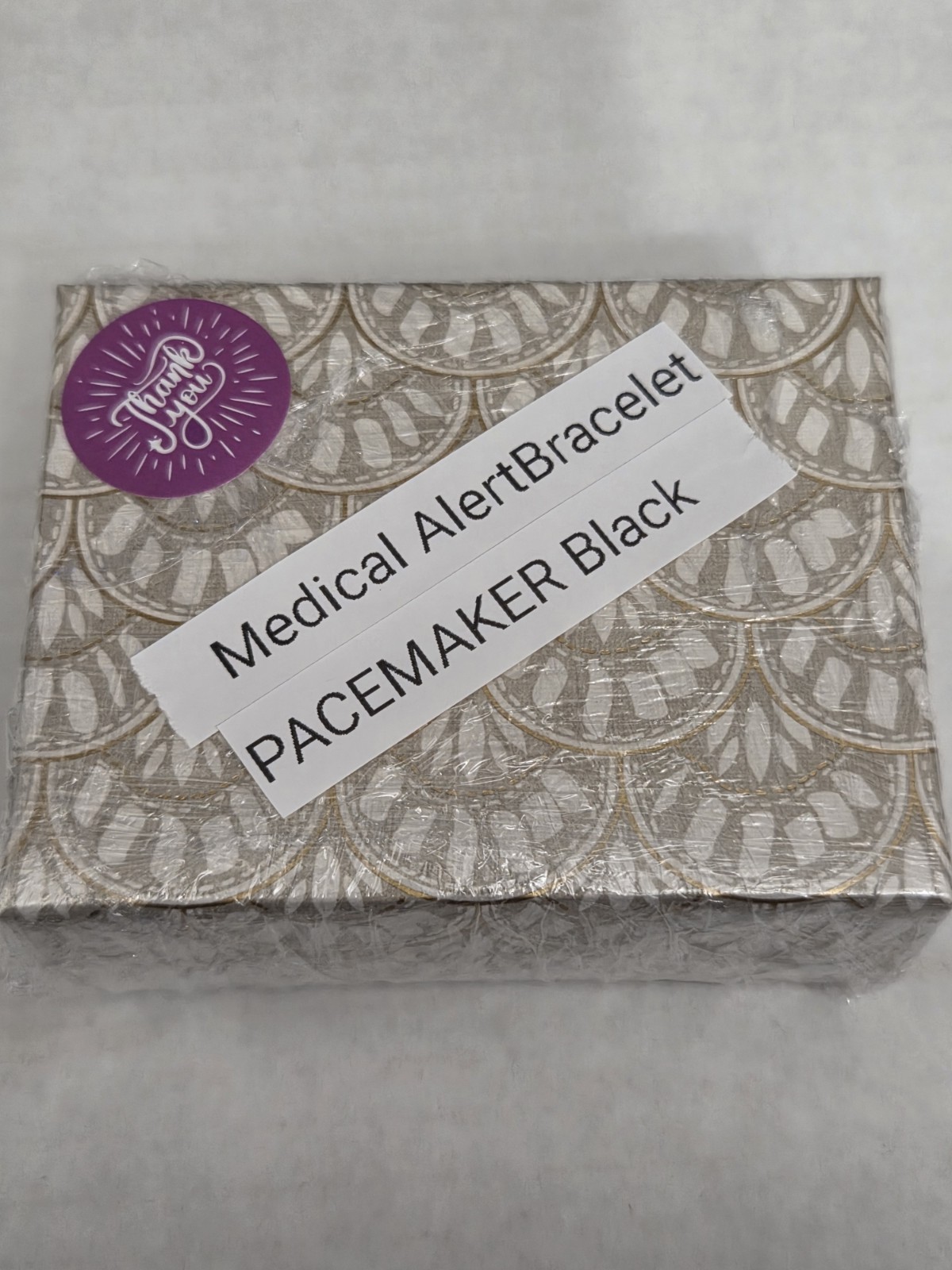 Medical Alert Pacemaker Bracelet, Adjustable Black/Silver Stainless Steel Unisex