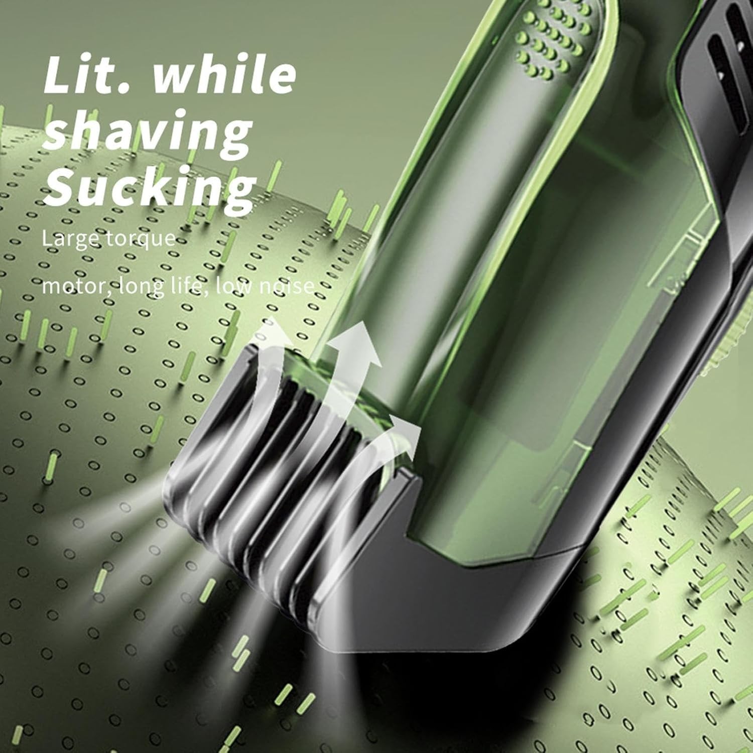 Vacuum Beard Shaver Rechargeable Beard Shaver Portable Razor 2 Combs