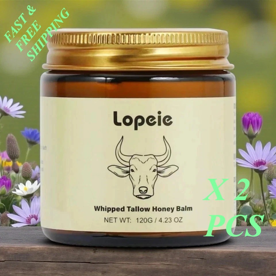2 PCS-NEW Lopeie Whipped Tallow Honey Balm Skincare Organic Moisturizing for all