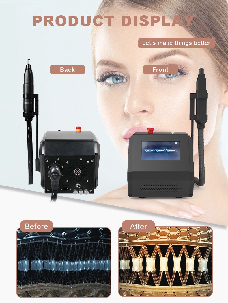 3-in-1 Nd:YAG Pico Laser Eyebrow Tattoo Removal Machine 532 1064 1320nm Device