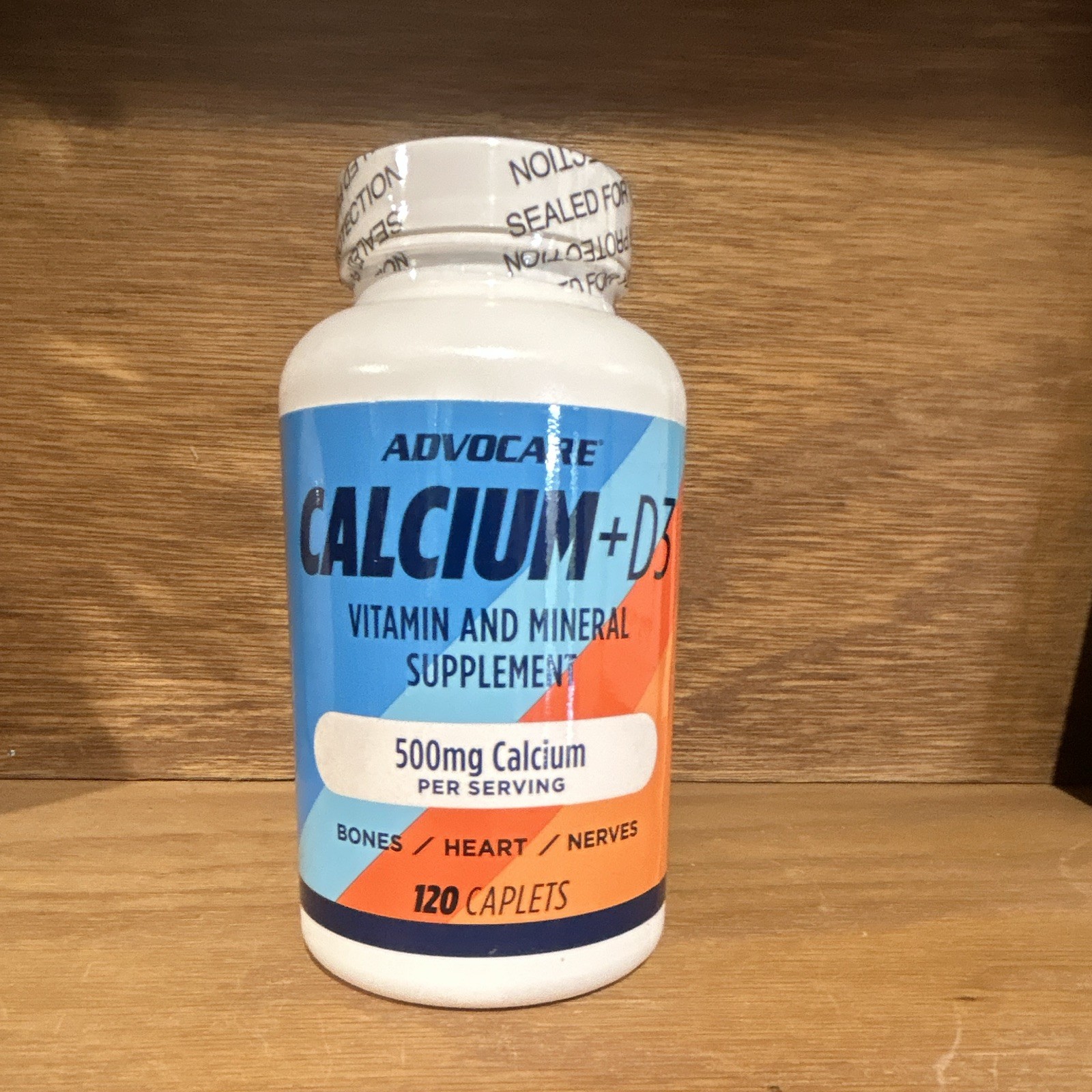AdvoCare Calcium + D3 500mg with Vitamin K & Magnesium Supplement, 120 Caplets