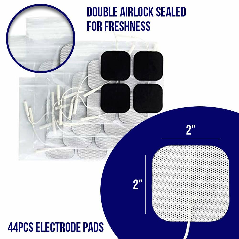 40 TENS Electrode Pads EMS Replacement Unit 7000 3000 2×2 Muscle Stimulator BULK