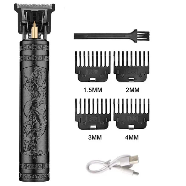 Cordless Hair Trimmer Vintage Hair Clipper USB Fast Charging Hair Cutting Machin