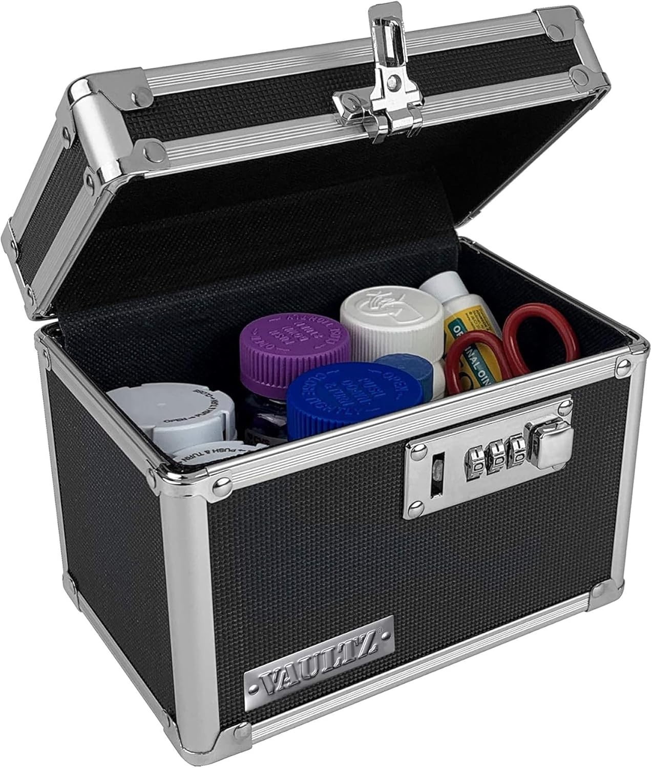 Metal Lockbox with Code – Portable Medication Safe