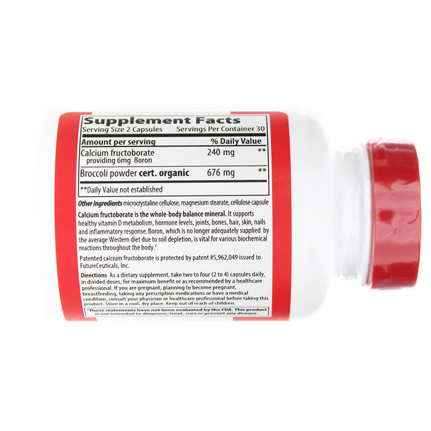 Vibrant Health Super Natural Boron, Patented Calcium Fructoborate, 60 count