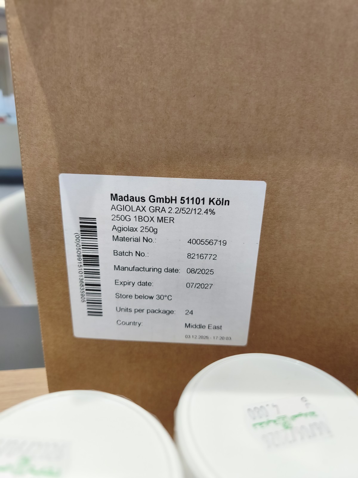 6 PACK AGIOLAX Madaus Granules 250g Made in Germany -Express ship EXP 12.2027 🥇