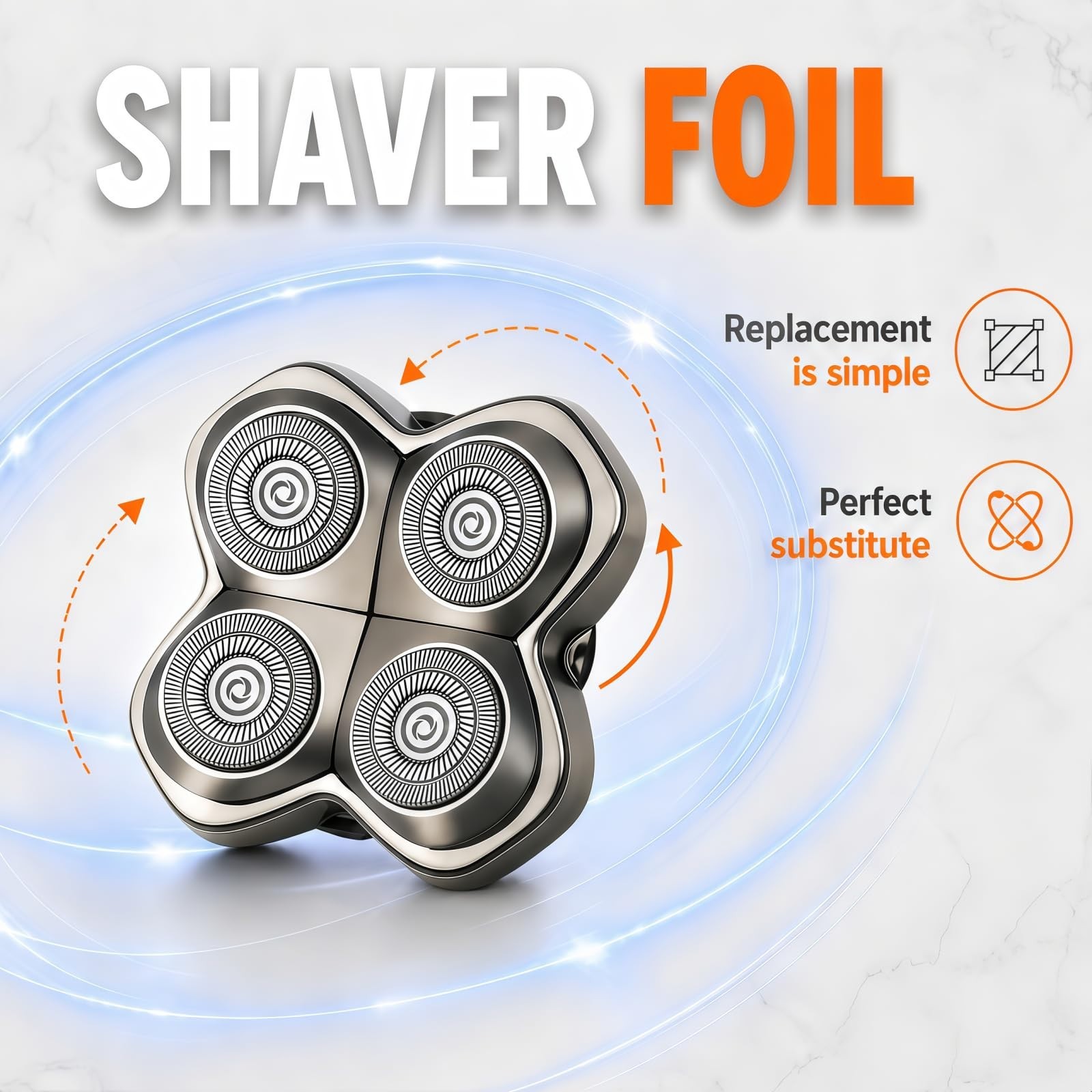 3 Pack Pro 4 Shaver Replacement Heads | Compatible Foil Blades for Pitbull Serie