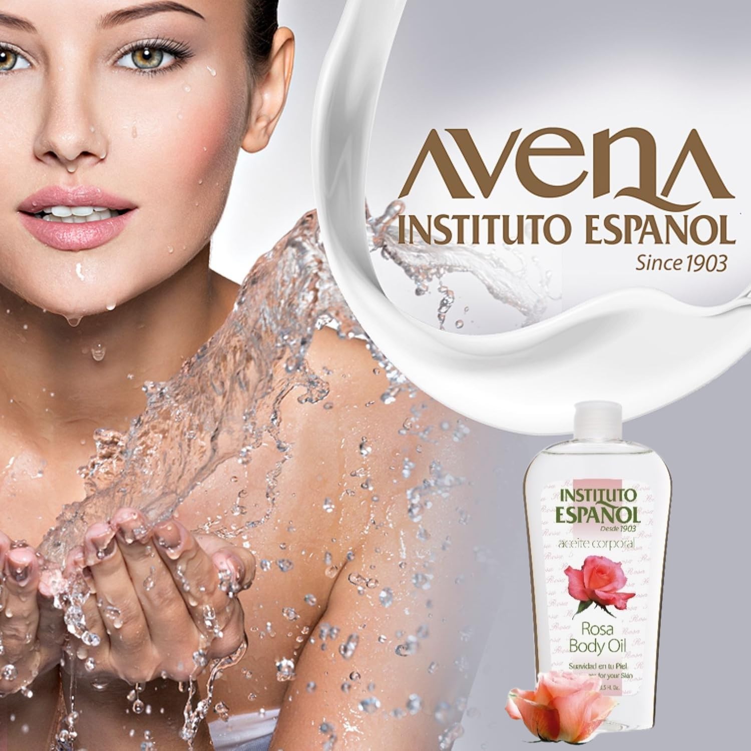 INSTITUTO ESPANOL ROSA BODY OIL, 2 PACKS, MADE IN SPAIN, FREE SHIPPING