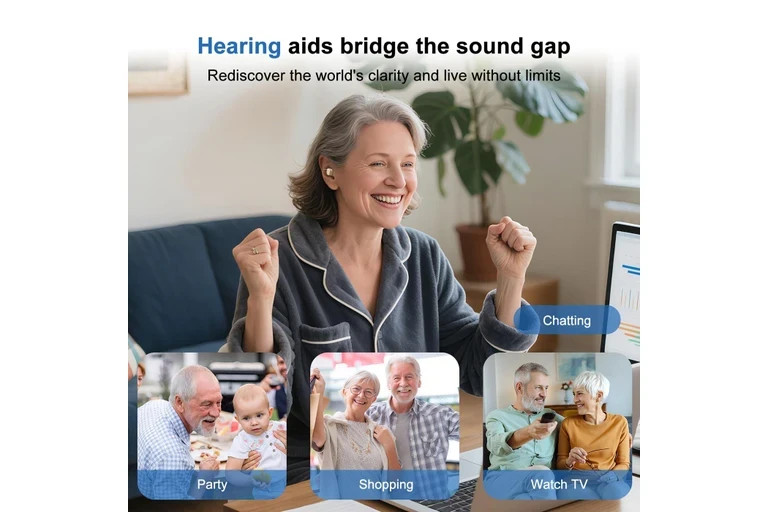 Pair Rechargeable Digital Invisible Hearing Aids Sound Voice Amplifier Mini ITE