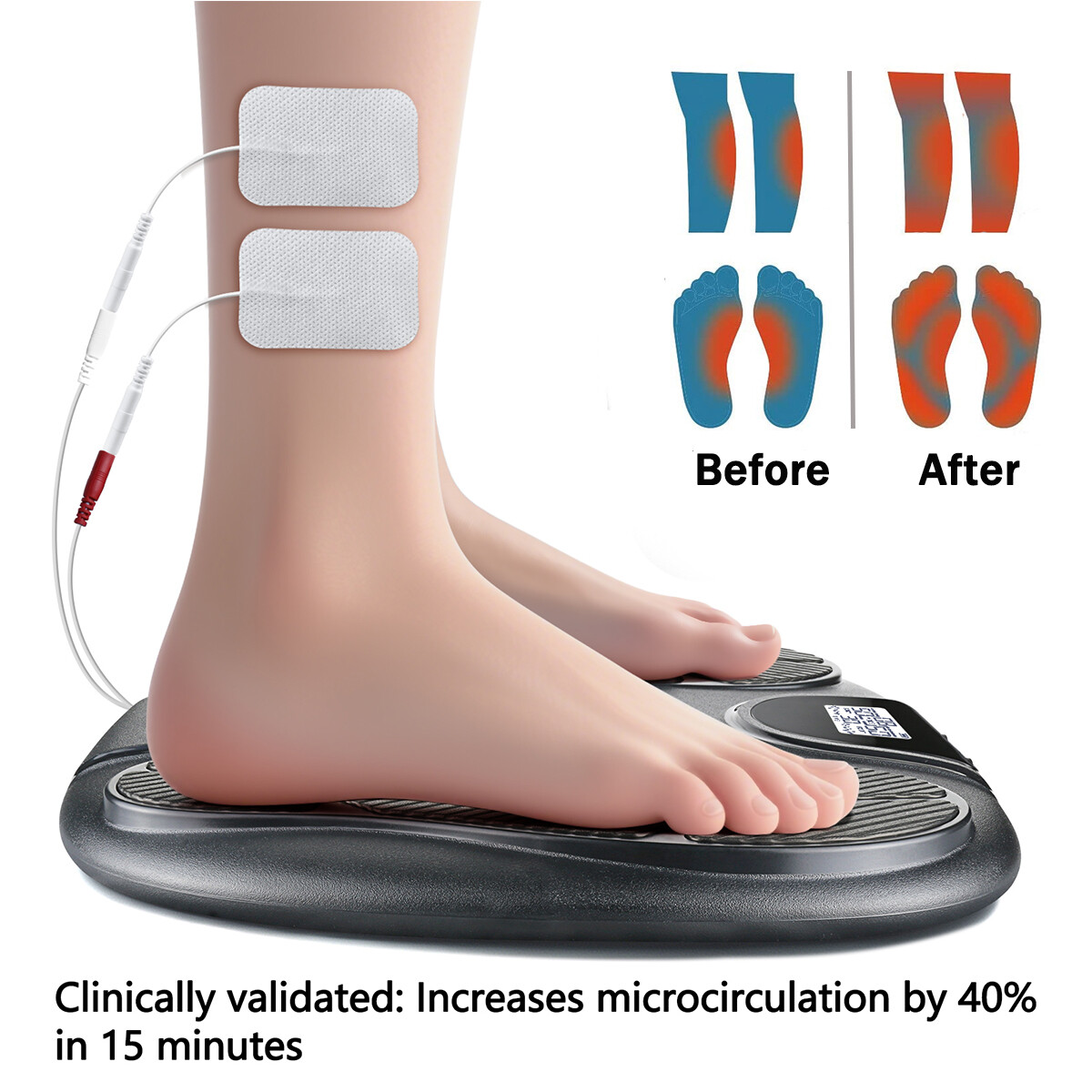 EMS Foot Massager for Neuropathy Electric Feet Legs Blood Circulation Machine