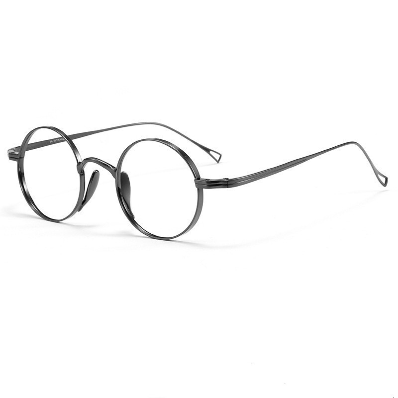 Pure Titanium Handmade Retro Round Glasses Frames Japanese Spectacle Eyeglasses
