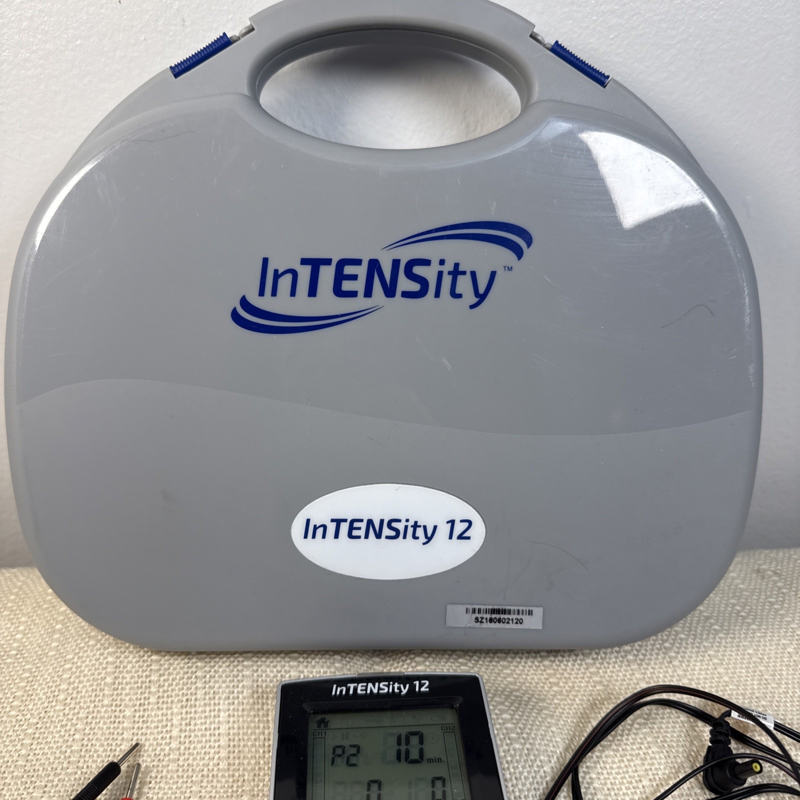 InTENSity 12 Digital TENS Unit Rechargeable Battery 12 PreSet Pain Relief Case