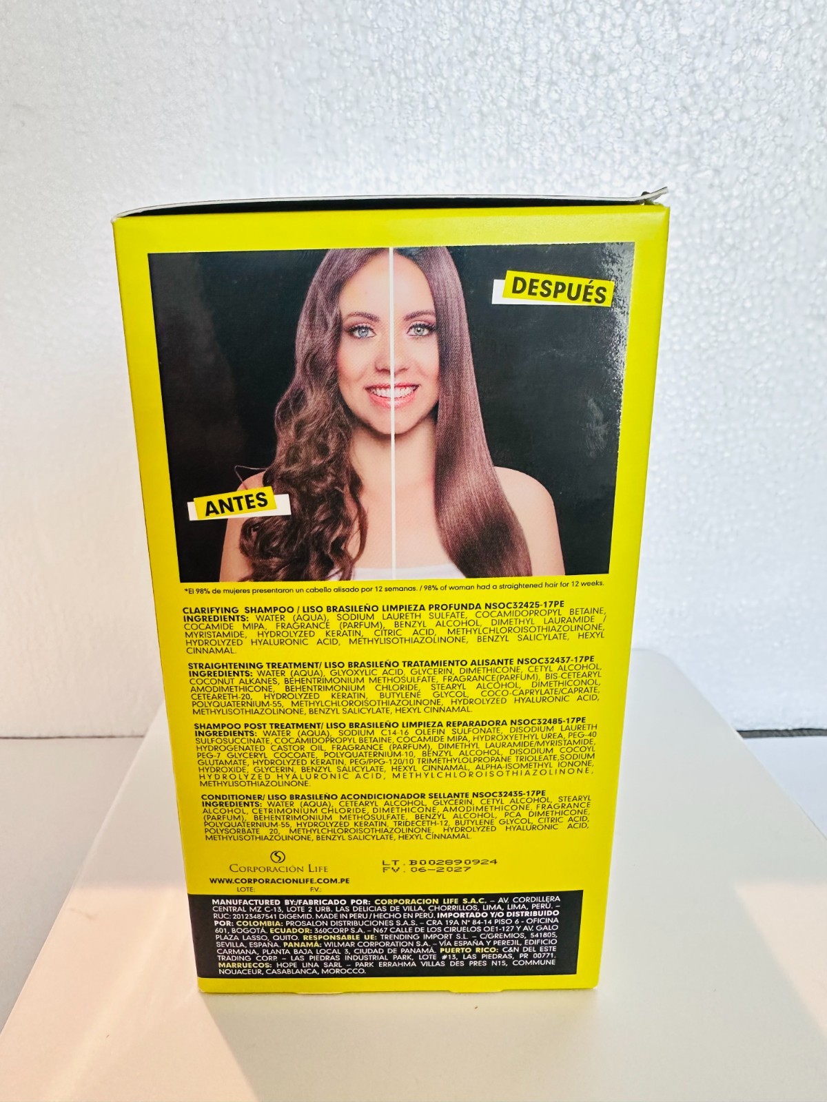 Brazilian Keratin Hair Straightening Kit – PLACENTA LIFE Keratimask – New Box –