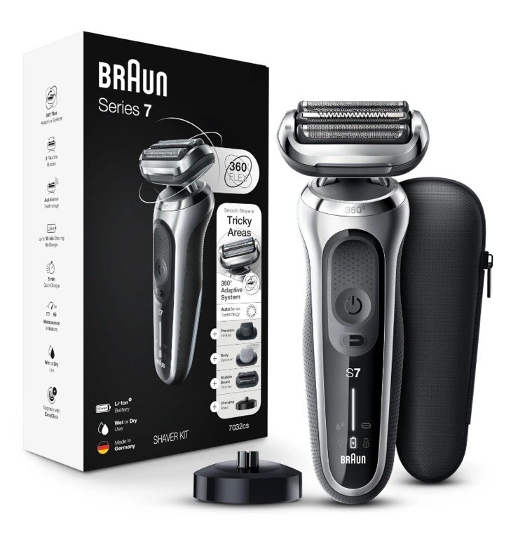 Braun Series 7 7032cs Flex Electric Razor Cordless Foil Shaver Silver -SEALED b8