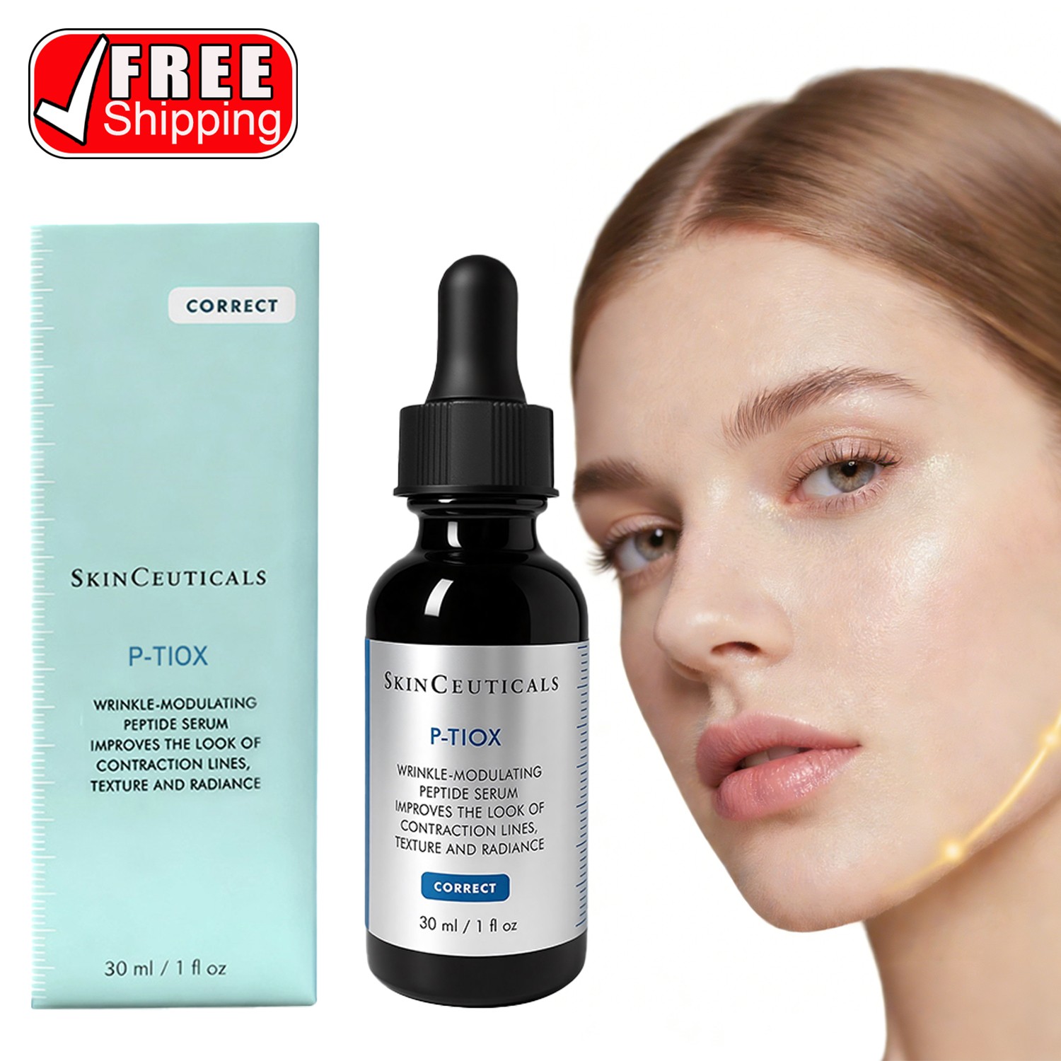 ‘Skinceuticals’ P-TIOX Wrinkle-Modulating Peptide Serum 1 fl oz /30ml NEW SEALED
