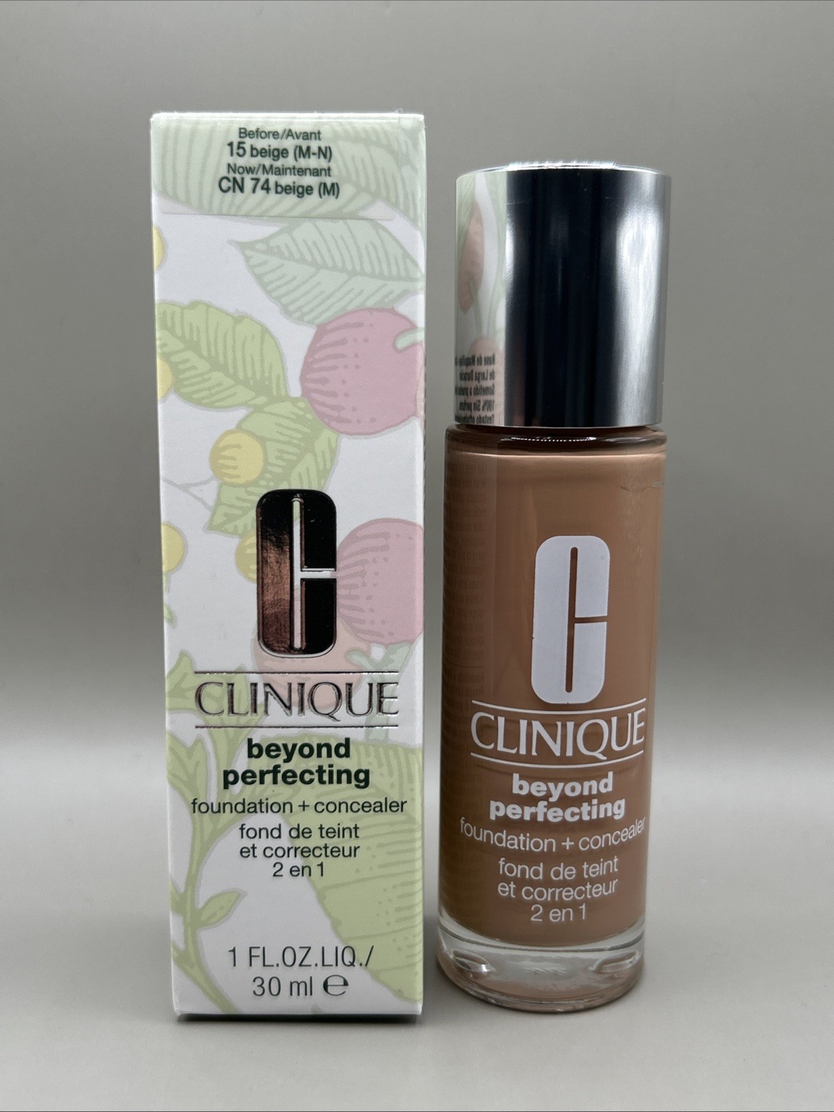Clinique Beyond Perfecting Foundation+Concealer CN 74 Beige 1oz/30 NEW