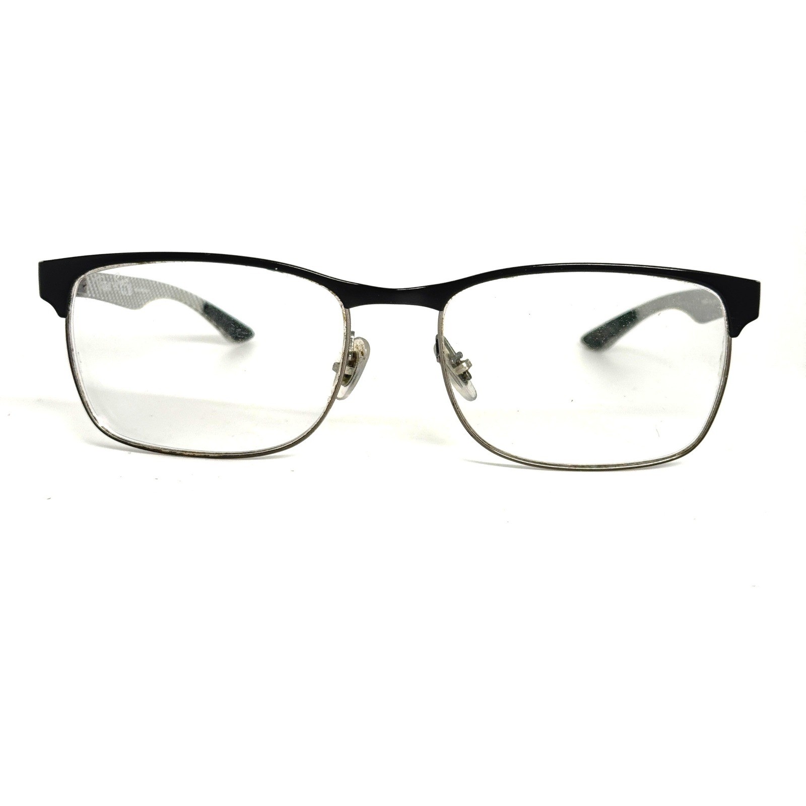 Ray-Ban RB8416 2916 Carbon Fiber Eyeglasses Black Silver 55-17-145 Mens Frames