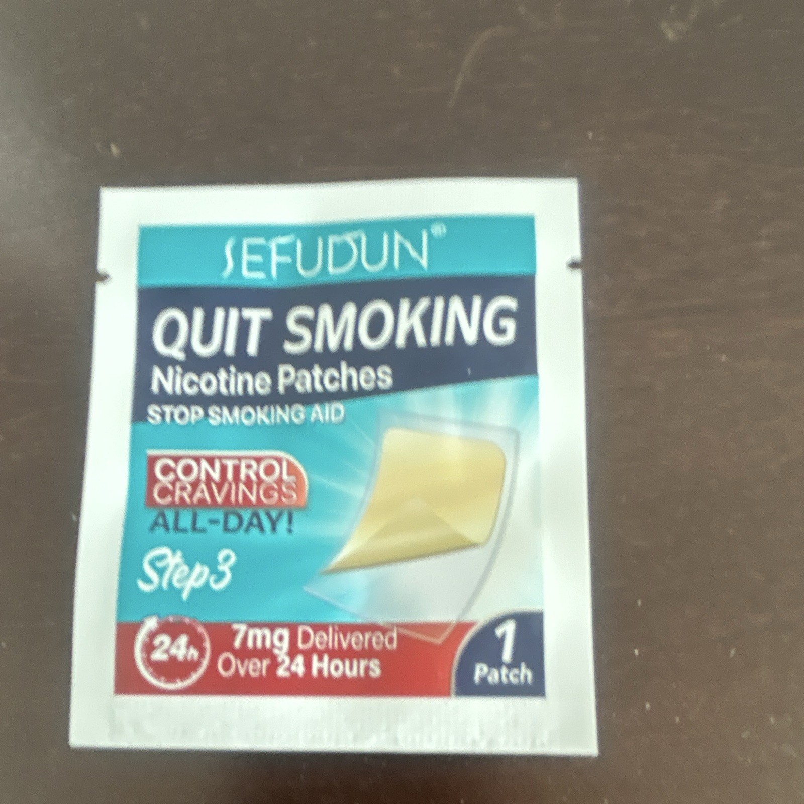 SEFUDUN Quit Smoking Nicotine Patch Step 3 7mg 30 Ct Self-Adhesive. 11 in box