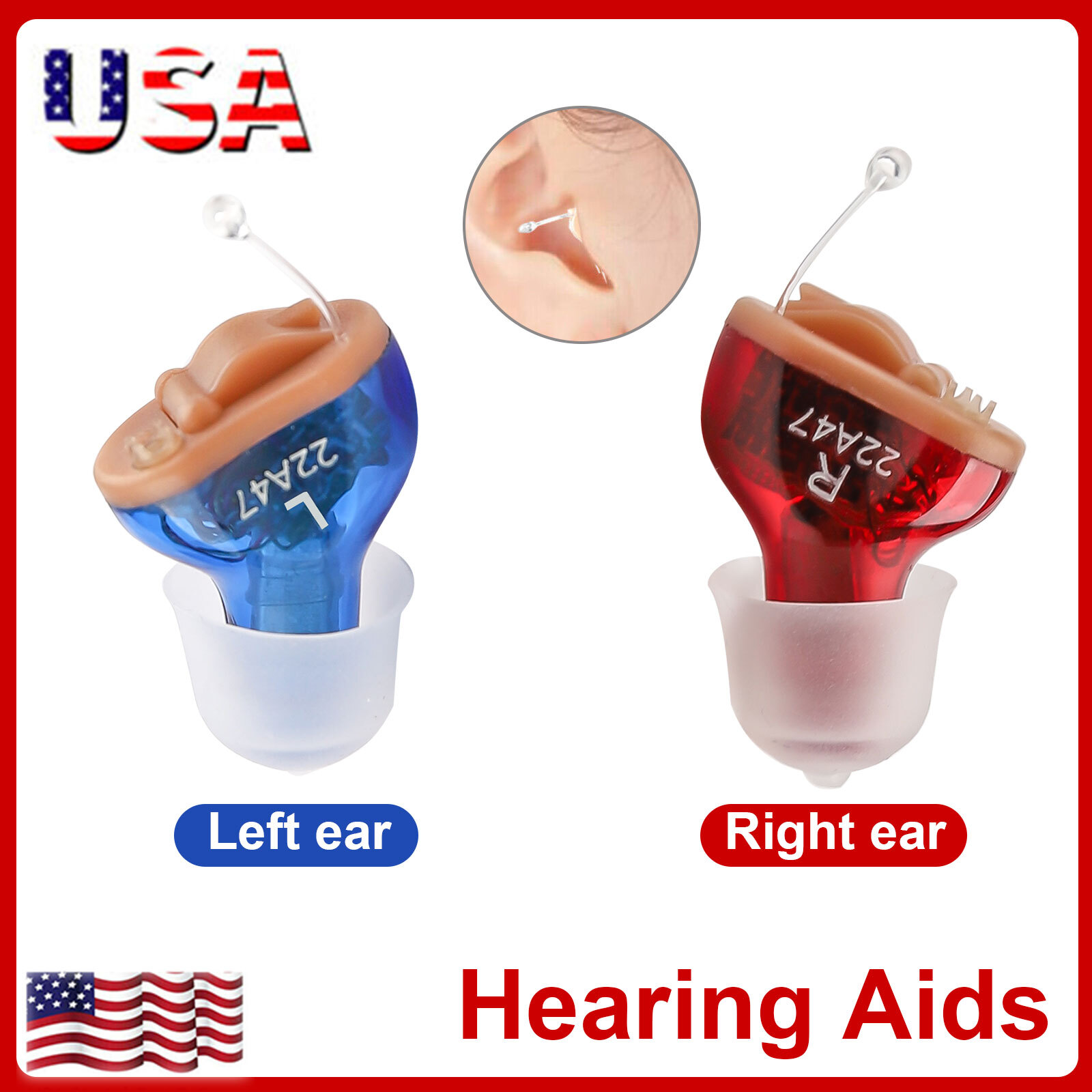 Mini Hearing Aids Digital Invisible In Ear Small Sound Voice Amplifier Enhancer