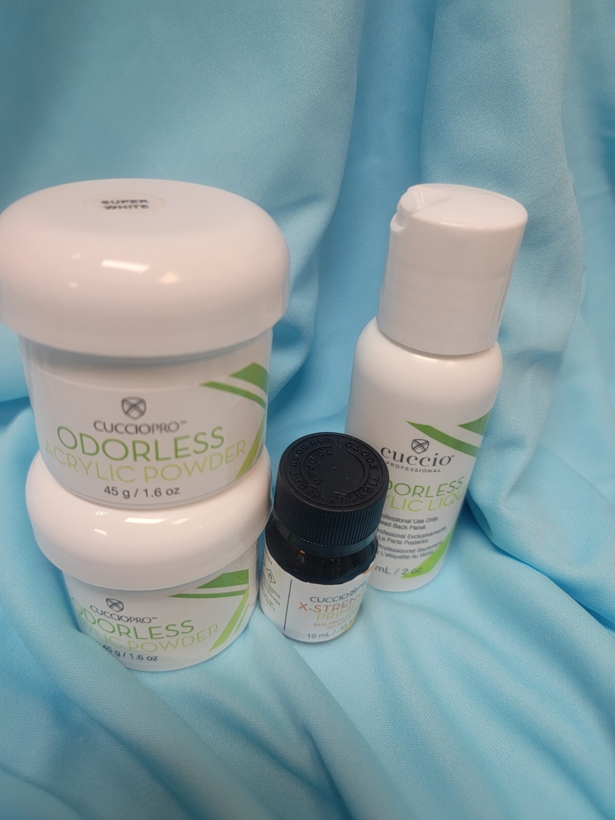 CUCCIO PRO Odorless Acrylic Clear/Super White Kit – Set of 4 pcs.
