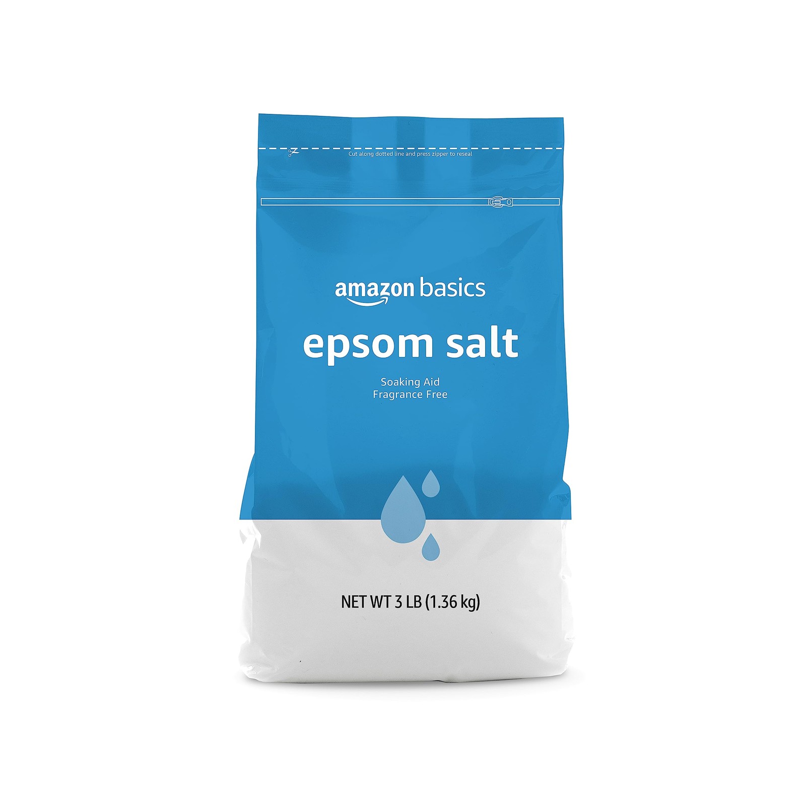 Amazon Basics Epsom Salt Soak Unscented Magnesium Sulfate USP Muscle and Feet