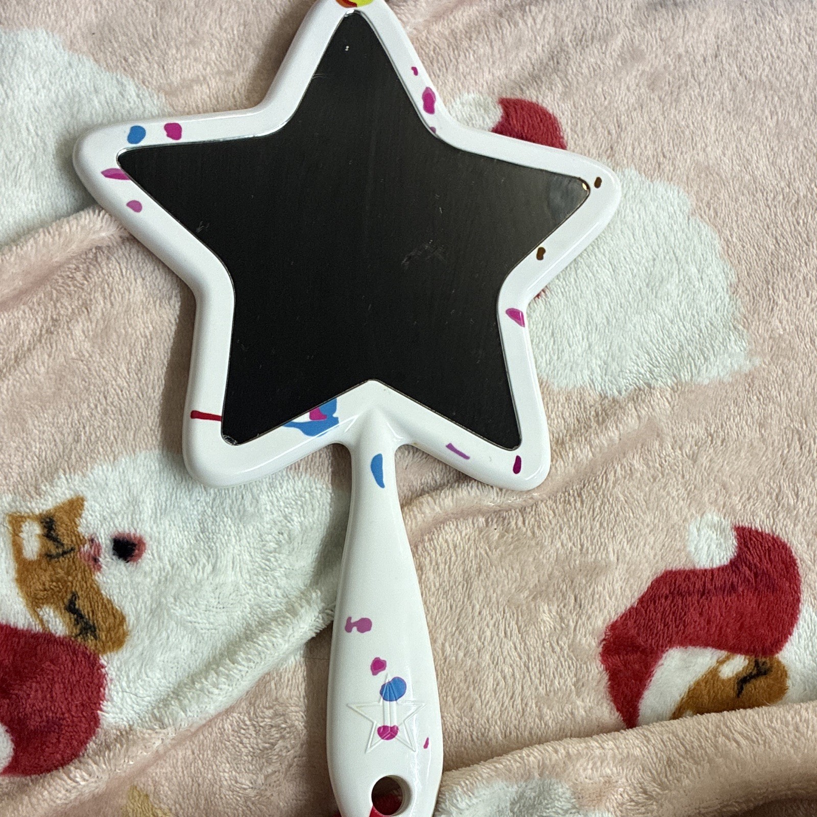 Jeffree Star Cosmetics Star Handheld Makeup Mirror LED Portable White/Pink