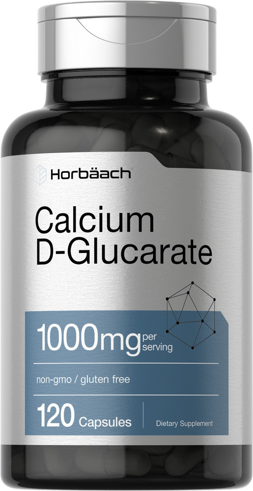 Calcium D Glucarate 1000mg | 120 Capsules | Non-GMO Supplement | by Horbaach