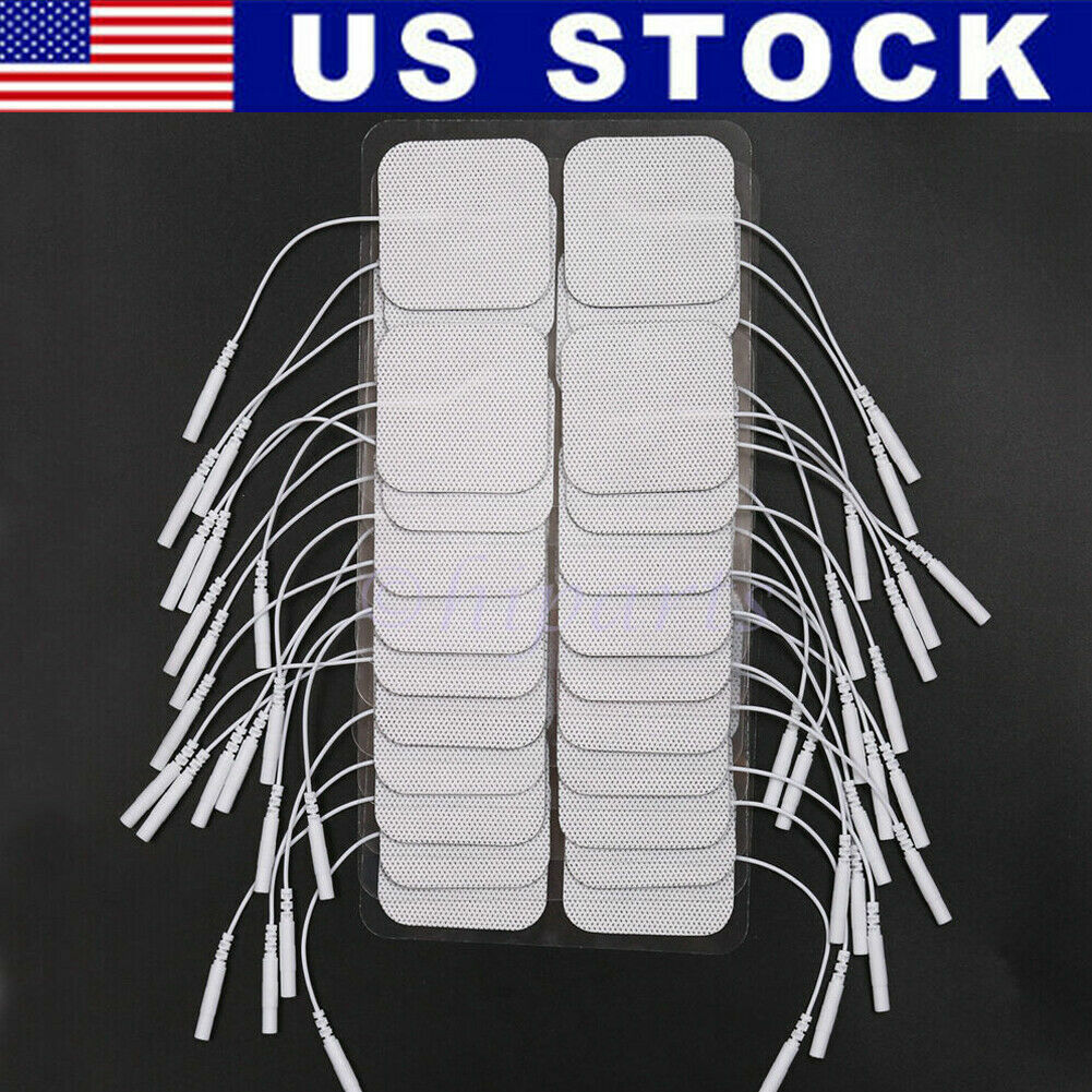 40 TENS Electrode Pads EMS Replacement Unit 7000 3000 2×2 Muscle Stimulator BULK