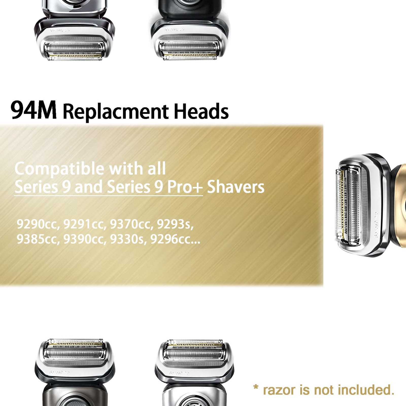3Packs 94M Electric Replacement Shaver Foil Blades Fit For Braun Series 9 Pro