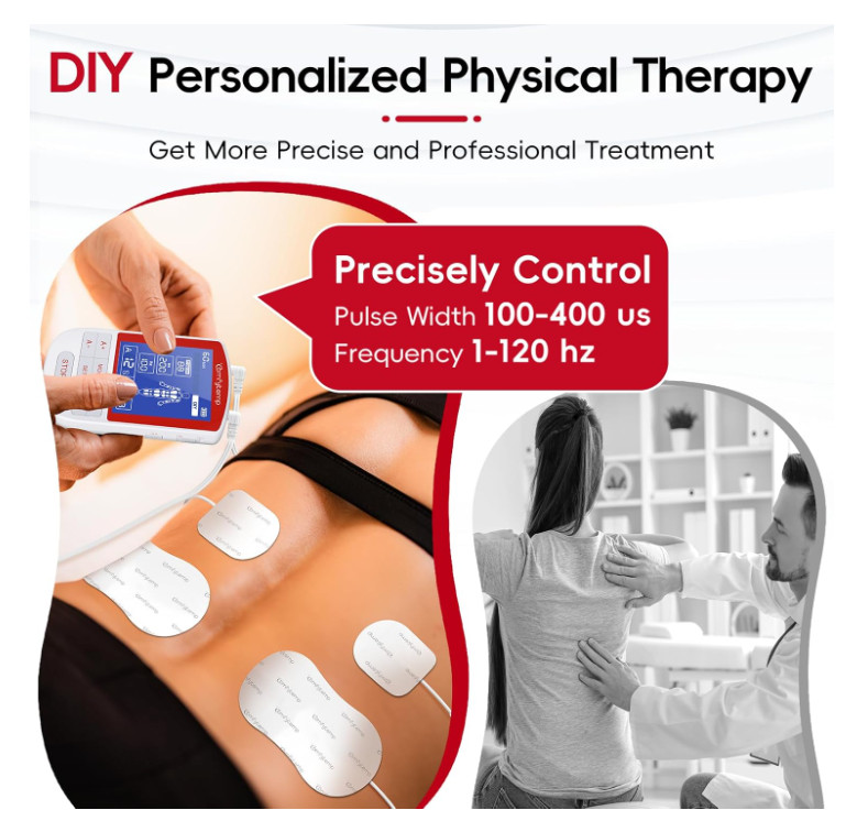 TENS Unit EMS Machine Muscle Stimulator for Pain Relief Therapy with 20 Modes