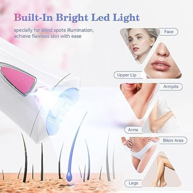 Mini Epilator, Facial Hair Remover for Women, Full Body Smooth Glide Epilator, P