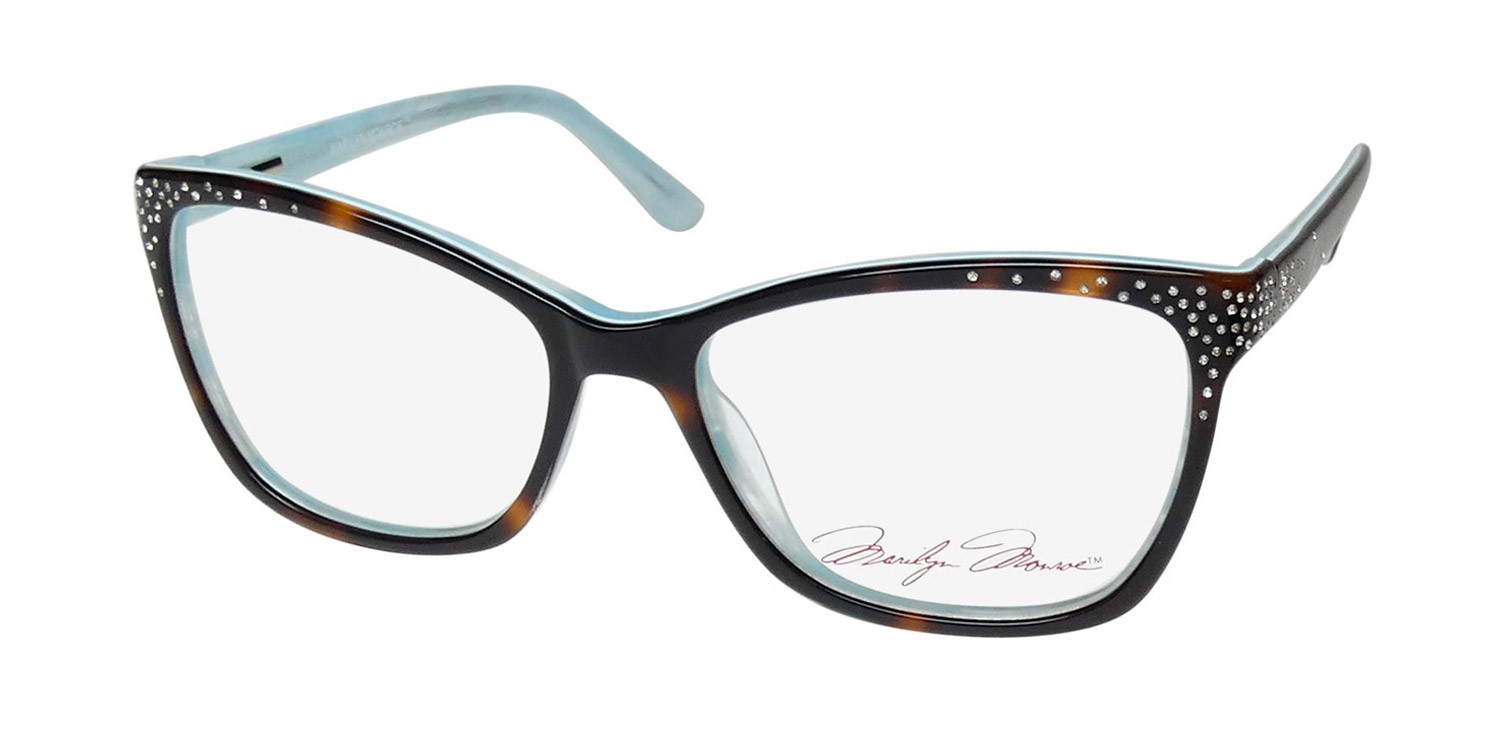 NEW MARILYN MONROE MMO 158 EYEGLASSES FULL-RIM CAT EYE PLASTIC TORTOISE WOMENS