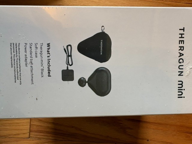 Theragun mini-Black-Opened box to test. Works perfectly.
