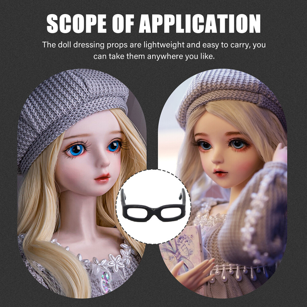 60Pcs Mini Doll Glasses Face Decoration Mini Glasses Props Doll Accessories